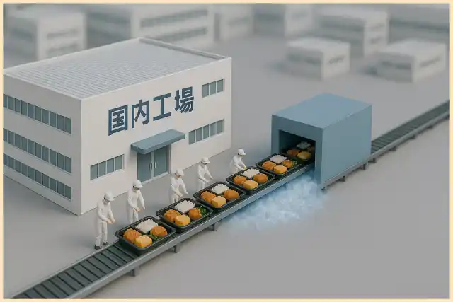 国内工場で製造、急速冷凍で作りたてのおいしさの画像