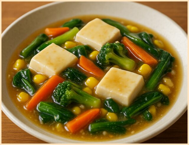 「豆腐と野菜のあんかけ」画像
